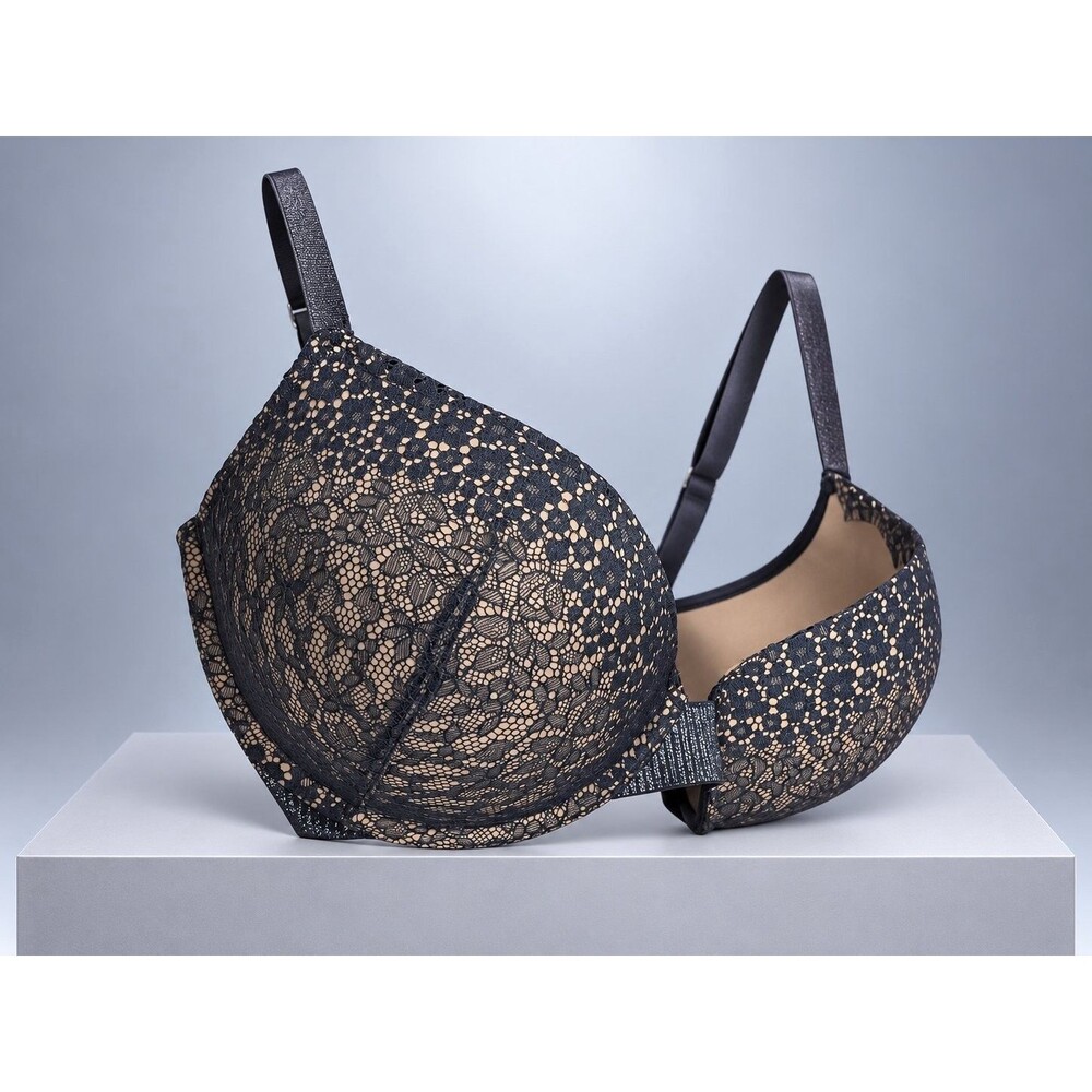 Victoria's Secret Very Sexy Bra 32DDD Blue Underwire Support Womens Padded